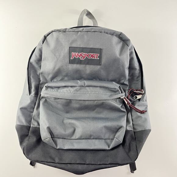 Jansport Backpack Dark Gray Adjustable Straps - Picture 1 of 8